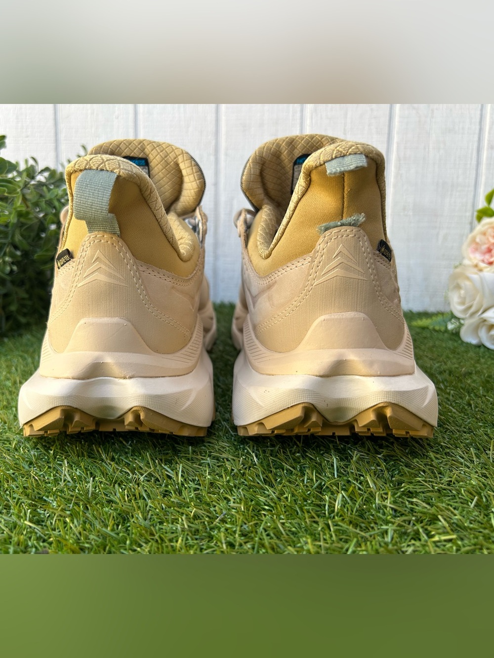 Hoka Beige and Gold Trekking Sneaker - Picture 13 of 16